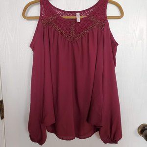 Shoulder Cutout Blouse